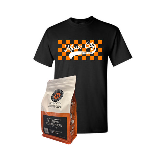 Checkered Tee & Bluegrass Bourbon Pecan Bundle